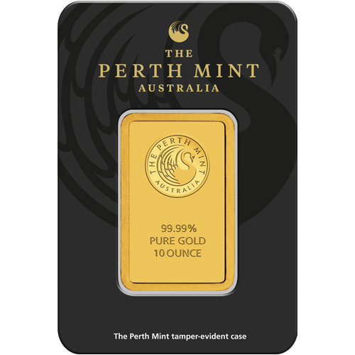 10 oz Perth Mint Gold Bar (New w/ Assay) Slide 2